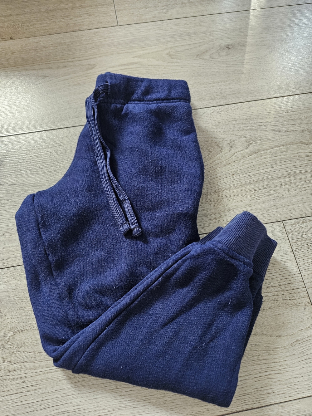 The Beginning & Co Kids Navy Blue Fleece Joggers Sweatpants Drawstring Size 6X